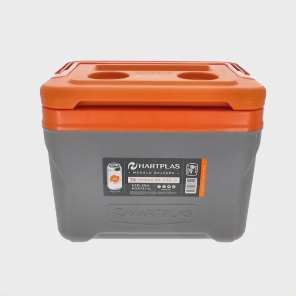 HIELERA ORIZABA 13 QT NARANJA/GRIS