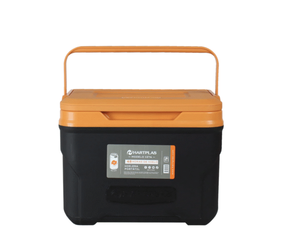 HIELERA IZTA 9 QT NARANJA/NEGRO