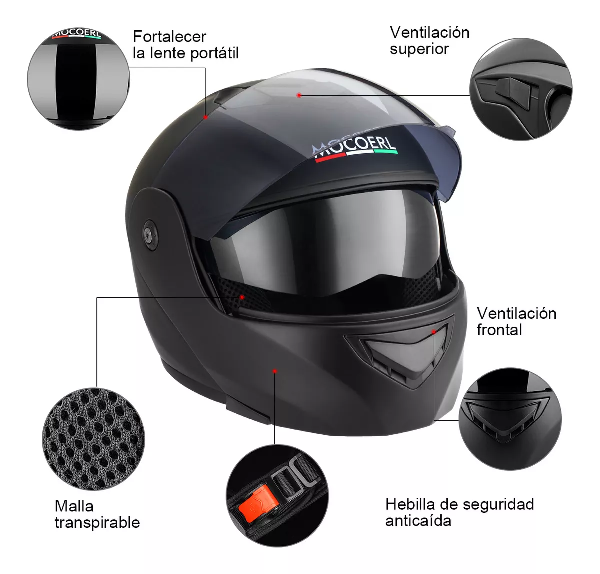 🛡️ Casco Abatible Mocoerl 903 DO - Imagen 3