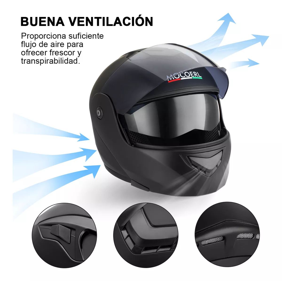 🛡️ Casco Abatible Mocoerl 903 DO - Imagen 2